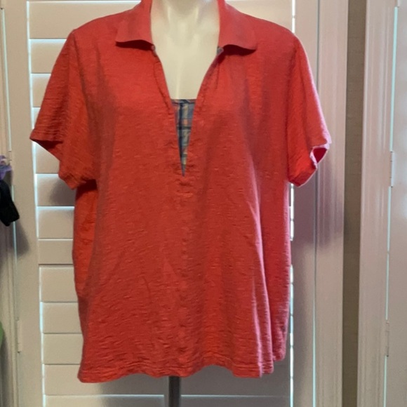 New York Laundry Red Button Down Shirt - Picture 1 of 8
